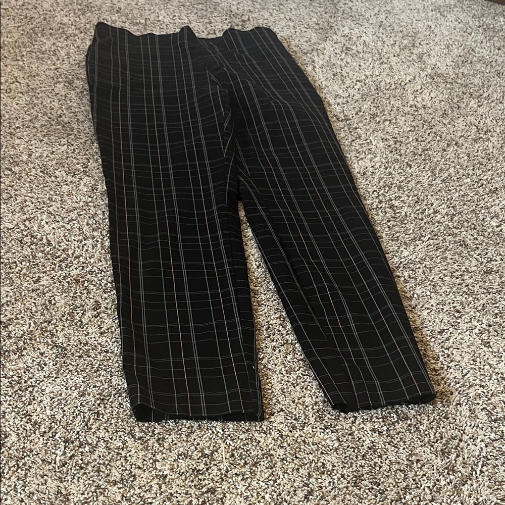 a new day Black Plaid Men's Dress Pants